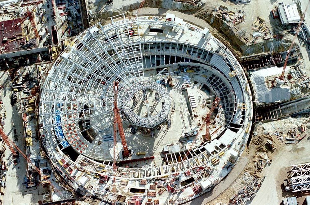 Aerial image Berlin - 21.10.1995 Berlin, Radsporthalle / Baustelle an der Landserger Allee