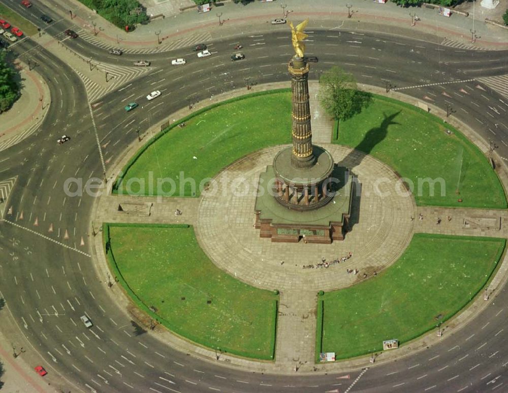 Aerial image Berlin / Tiergarten - 23.06.94 Berlin, Siegessäule