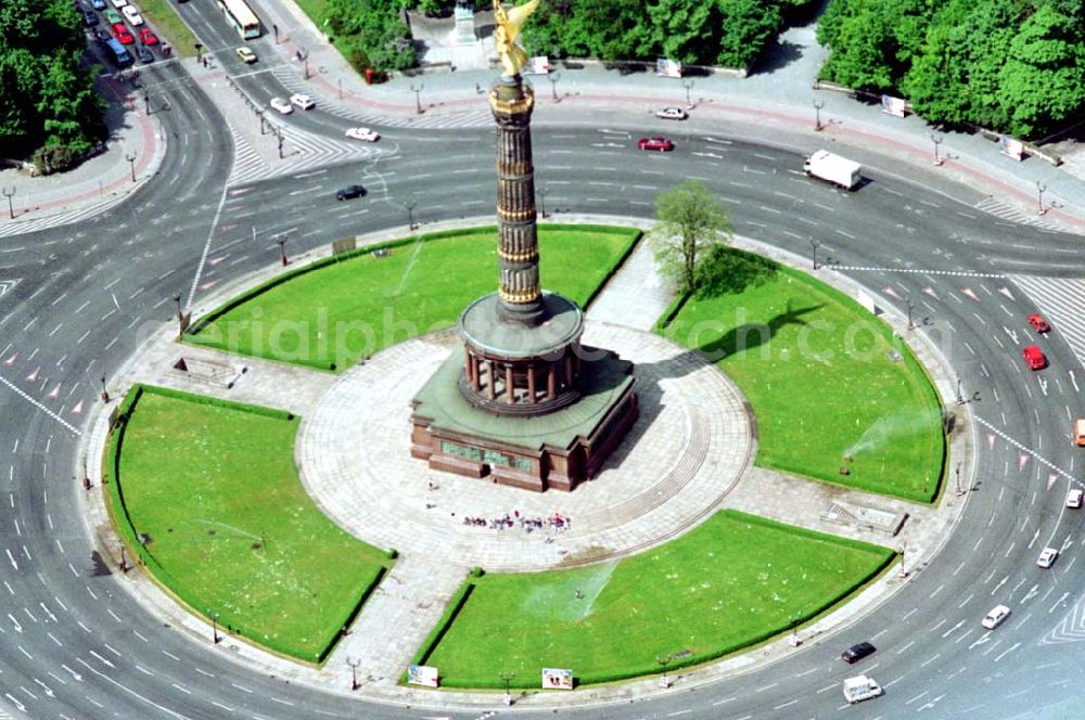 Berlin / Tiergarten from the bird's eye view: 23.06.94 Berlin, Siegessäule