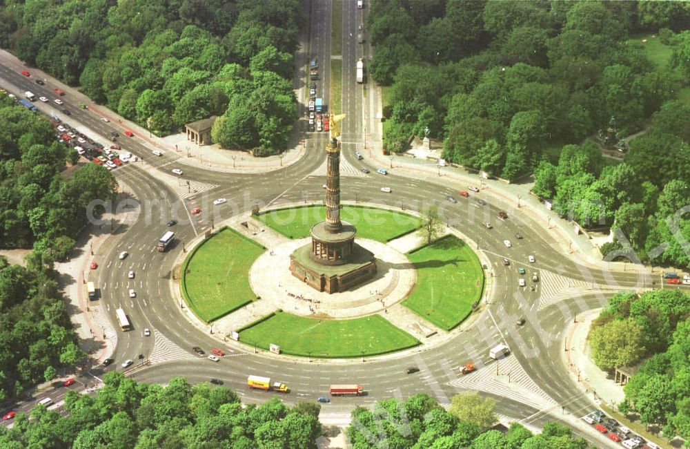 Aerial image Berlin / Tiergarten - 23.06.94 Berlin, Siegessäule