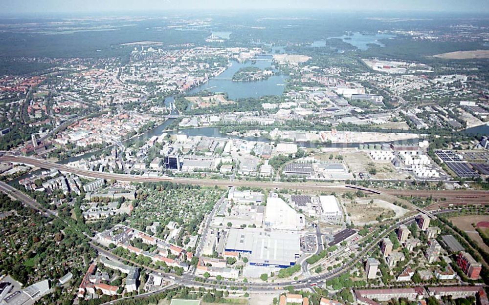 Berlin - Spandau from above - Berlin Spandau mit Blick auf das IKEA-Gelände (schwedisches Möbelhaus) in Spandau, Berlin