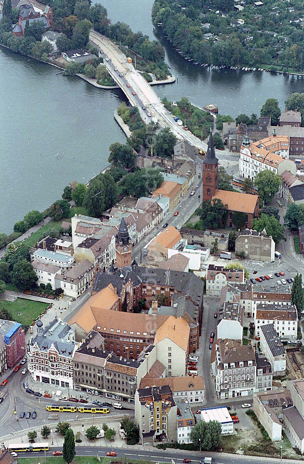 Berlin Köpenick from the bird's eye view: 24.09.1995 Berlin, Stadtzentrum Köpenick