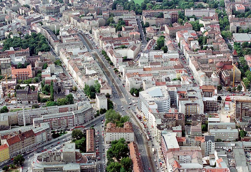 Berlin Mitte from the bird's eye view: 06.09.1995 Berlin, Torstraße (Wilhelm - Pieck Straße)