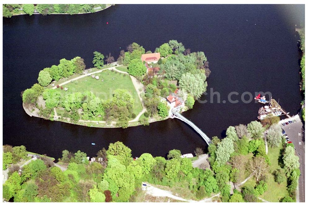 Berlin - Treptow from above - 28.04.2004 Berlin Treptow Insel der Jugend am Treptower Park