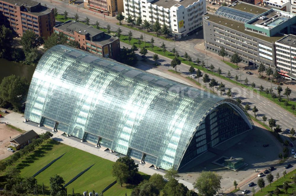 Aerial image Hamburg - Blick auf den Berliner Bogen, ein Bürohaus mit Mischwasserrückhaltebecken, am Anckelmannsplatz 1. Ansprechpartner: CORPUS SIREO, Asset Management GmbH, An der Welle 3, 60322 Frankfurt am Main, Tel. +49(0)69 48005 0, Fax +49(0)69 48005 102, Email: frankfurt@corpussireo.com