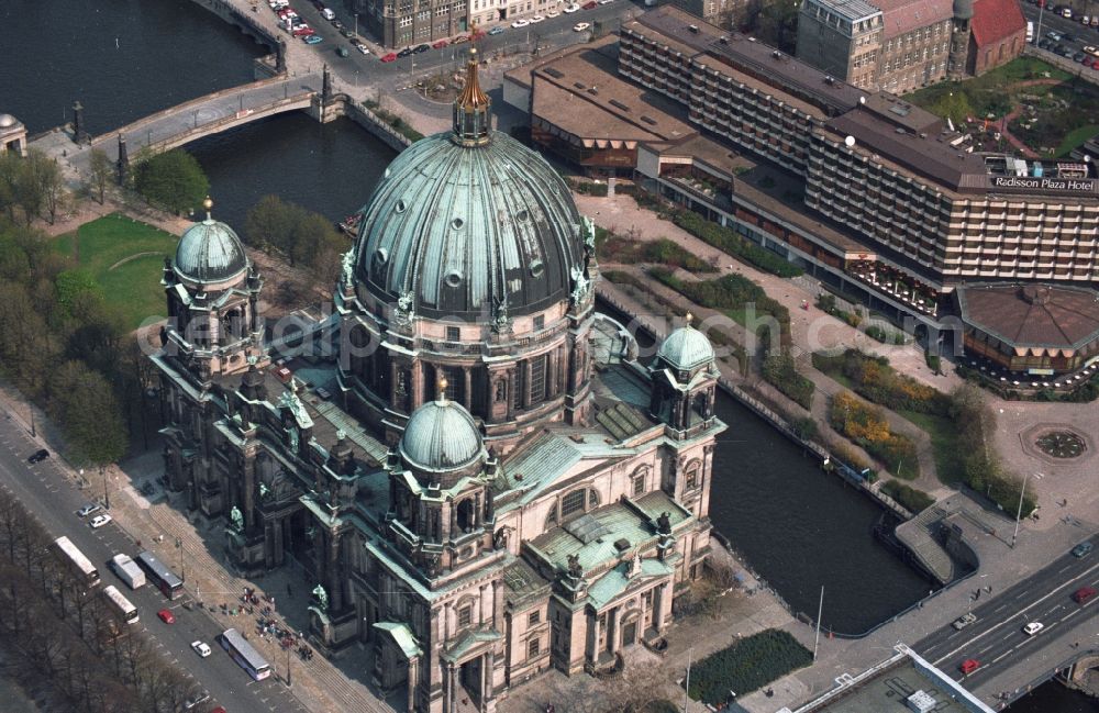 Berlin Mitte from above - The Cathedral of Berlin is the largest church in the city, and it serves as a vital center for the Protestant church of Germany