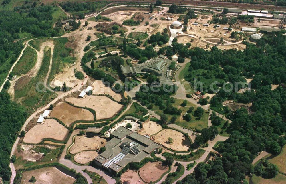 Berlin-Lichtenberg from above - Berliner Tierpark in Friedrichsfelde.