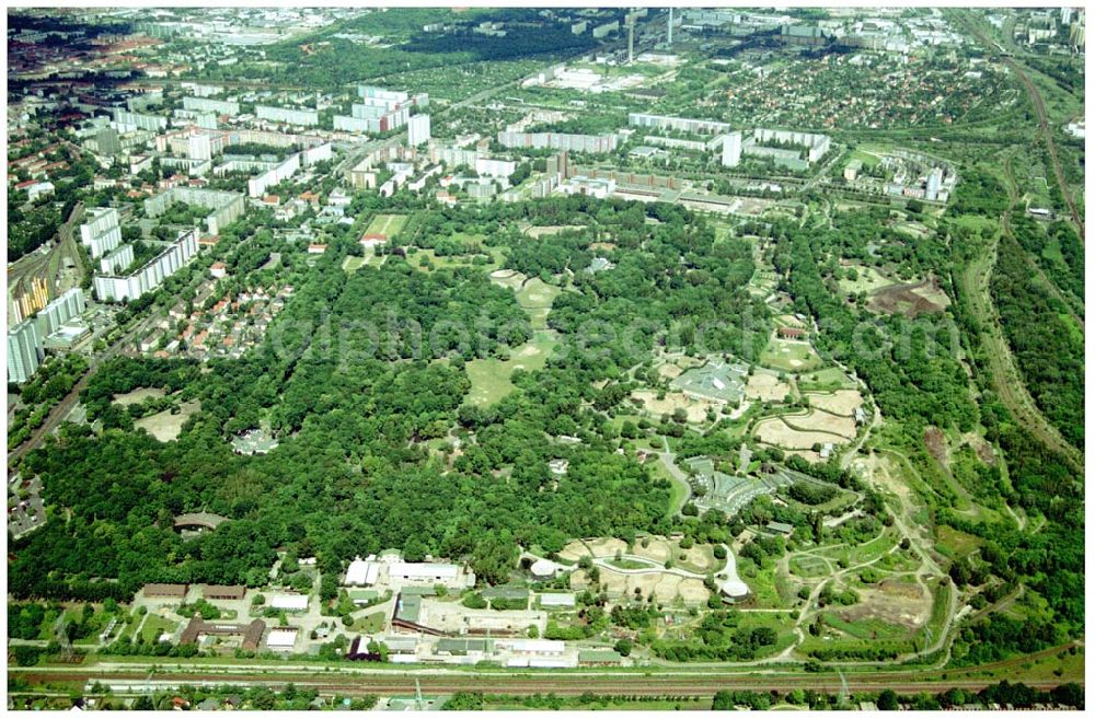 Aerial image Berlin-Lichtenberg - Gelände des Berliner Tierparkes in Berlin - Lichtenberg