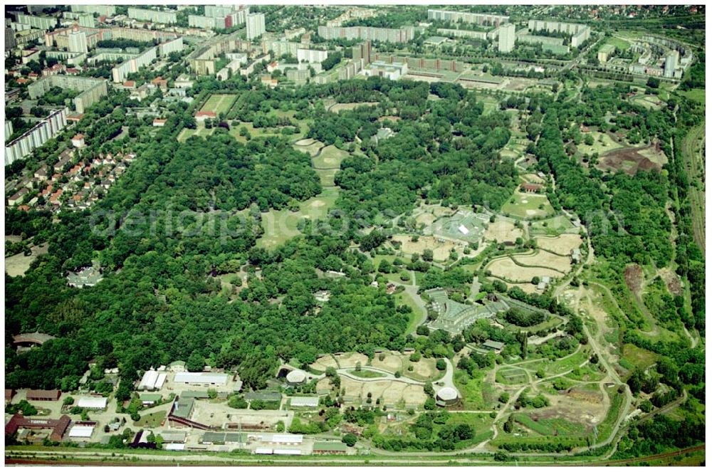 Aerial photograph Berlin-Lichtenberg - Gelände des Berliner Tierparkes in Berlin - Lichtenberg