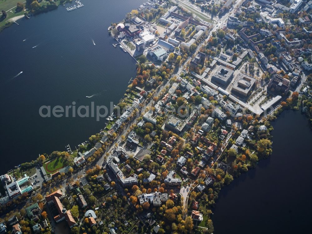 Potsdam from the bird's eye view: View of the district Berliner Vorstadt in Potsdam in the state Brandenburg