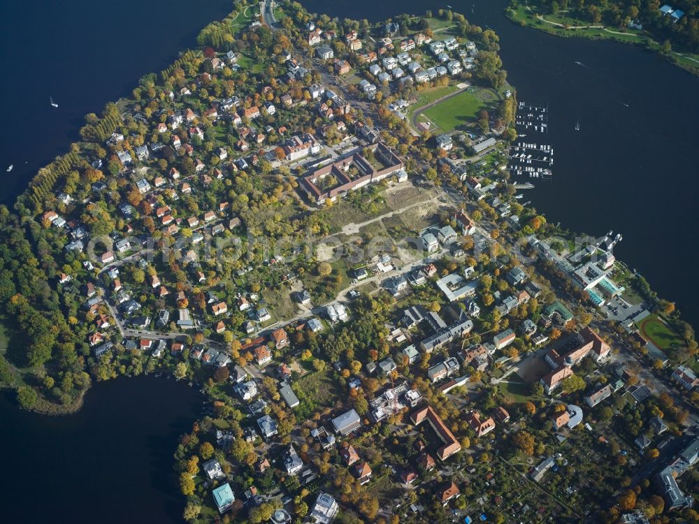 Aerial image Potsdam - View of the district Berliner Vorstadt in Potsdam in the state Brandenburg