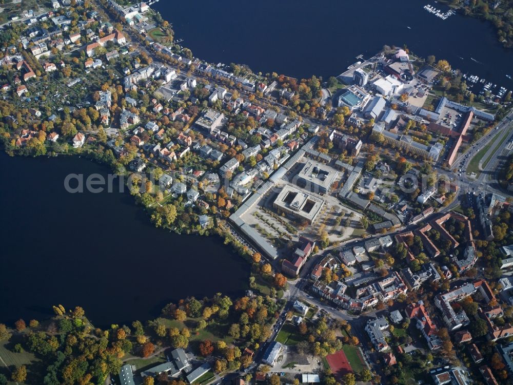 Aerial image Potsdam - View of the district Berliner Vorstadt in Potsdam in the state Brandenburg