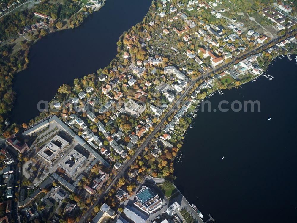 Aerial photograph Potsdam - View of the district Berliner Vorstadt in Potsdam in the state Brandenburg