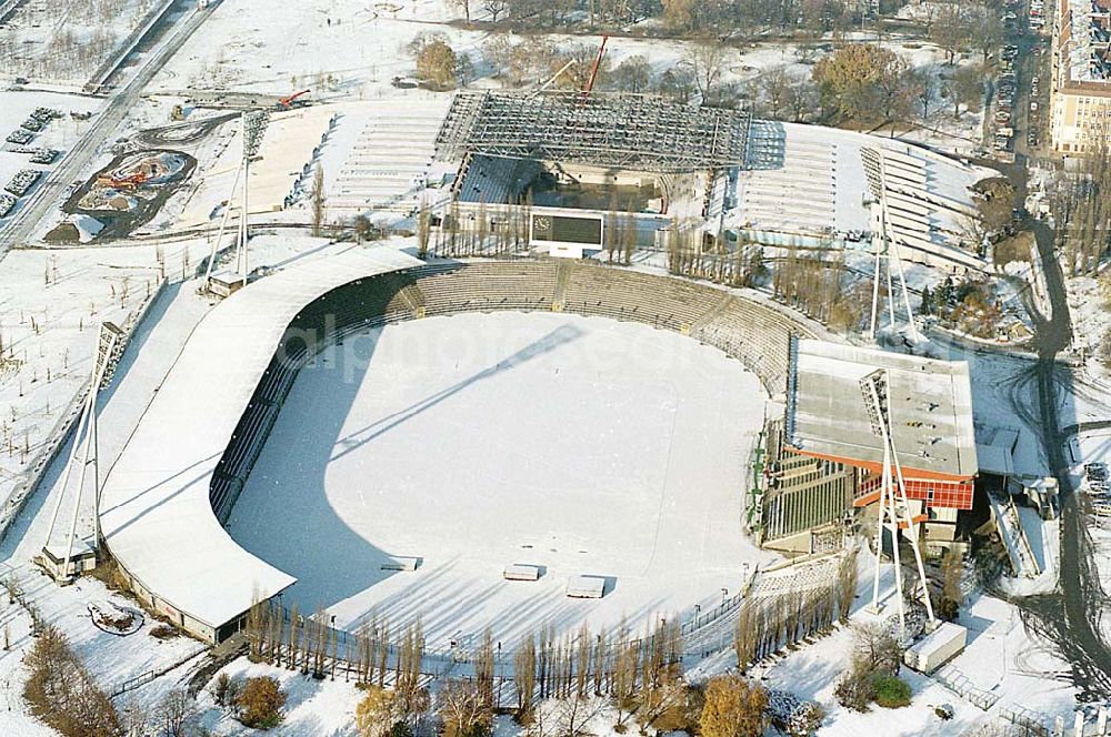 Aerial image Berlin Prenzlauer Berg - 22.11.1995 Berlin,Neubau Jahnsporpark Prenzlauer Berg