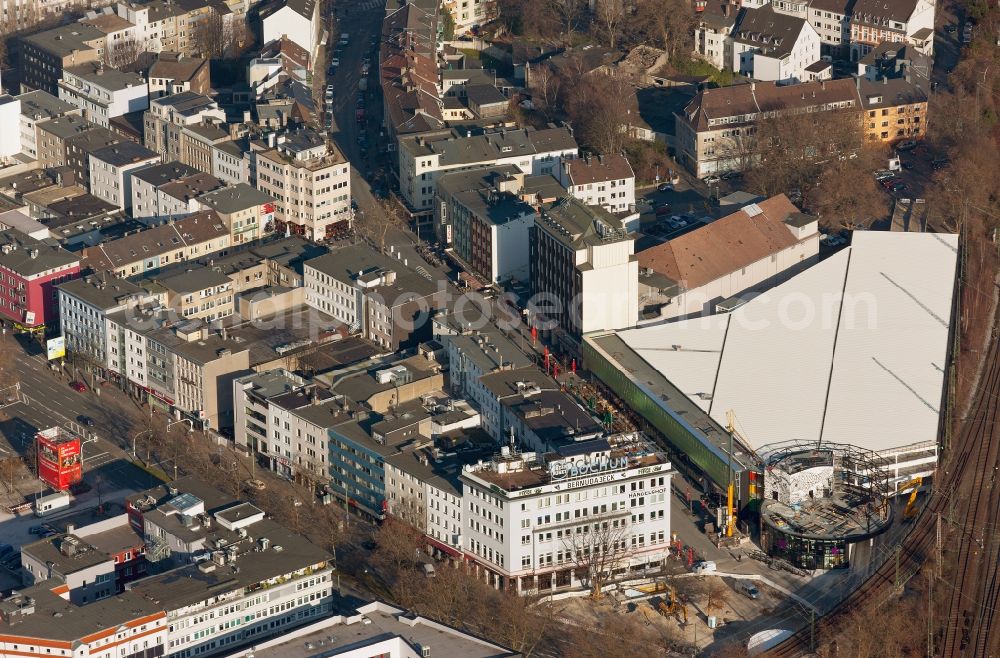 Aerial photograph Bochum - View of the Bermuda3eck in Bochum in the state of North-Rhine Westphalia