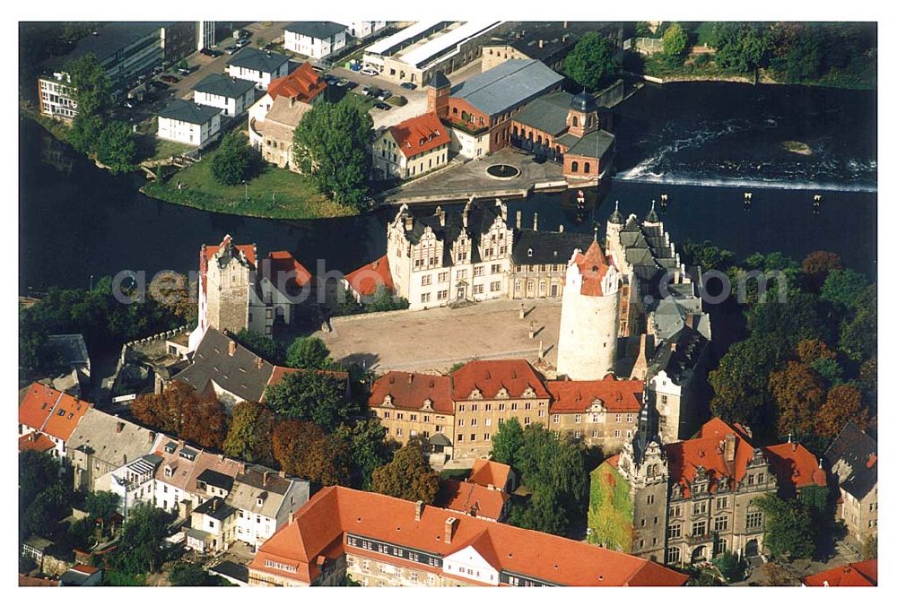 Bernburg/ Sachsen-Anhalt from above - 