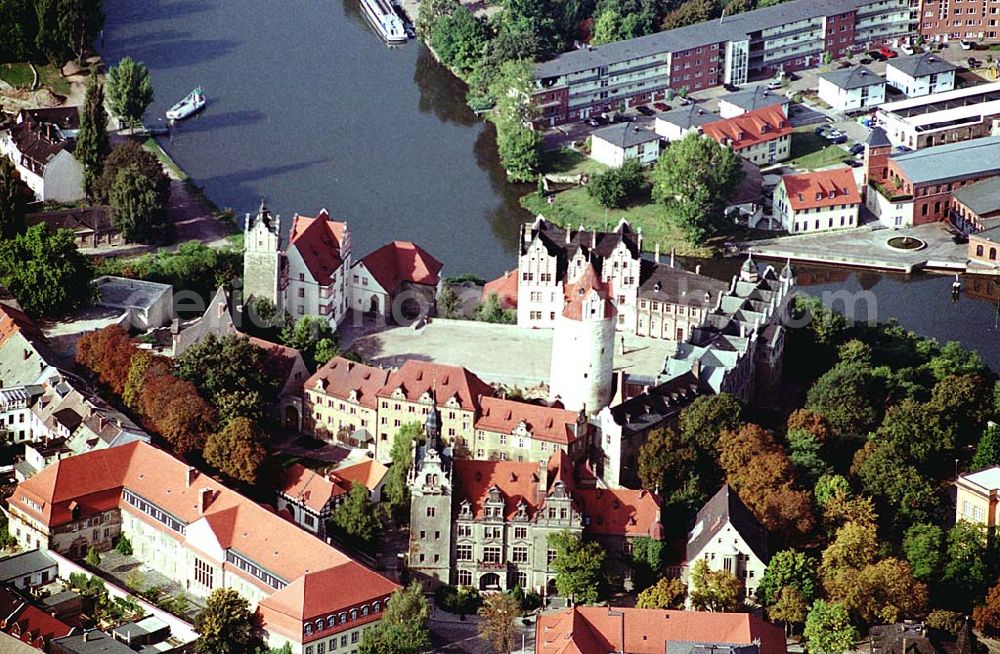 Bernburg/ Sachsen-Anhalt from the bird's eye view: 