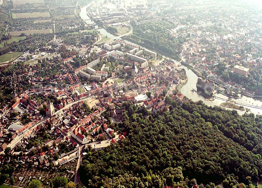 Bernburg/ Sachsen Anhalt from above - Stadtzentrum