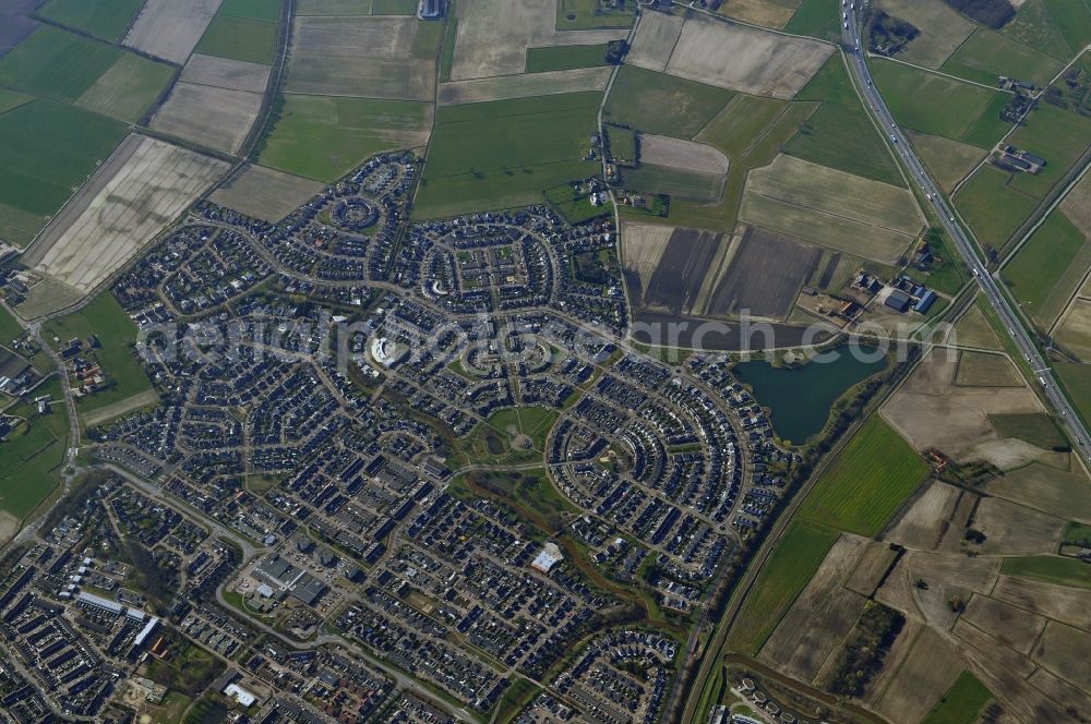 Roosendaal from above - Overview of the residential area Tolberg, south of Roosendaal on the A17 / E312 in Belgium