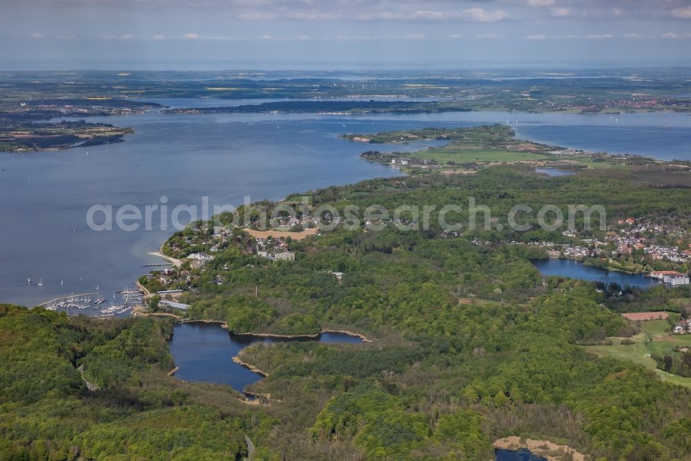 Aerial photograph Glücksburg - Overview Flensburg Fjord near Gluecksburg and peninsula Holnis in the state Schleswig-Holstein, Germany