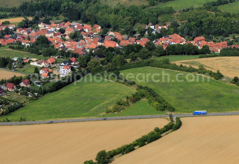 Helmsdorf from above - Overview form the village Helmsdorf in Thuringia