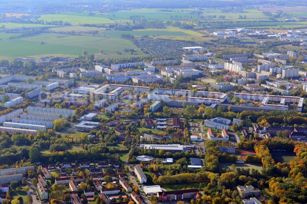 Aerial photograph Greifswald - View at the BBW Berufsbildungswerk in Greifswald in the federal state Mecklenburg-Vorpommern. The BBW Greifswald is a specialized facility for vocational preparation and training of young people with disabilities. It is operated by the BerufsBildungsWerk Greifswald gGmbH