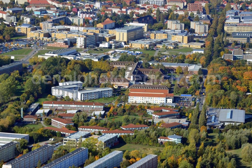 Aerial photograph Greifswald - View at the BBW Berufsbildungswerk in Greifswald in the federal state Mecklenburg-Vorpommern. The BBW Greifswald is a specialized facility for vocational preparation and training of young people with disabilities. It is operated by the BerufsBildungsWerk Greifswald gGmbH