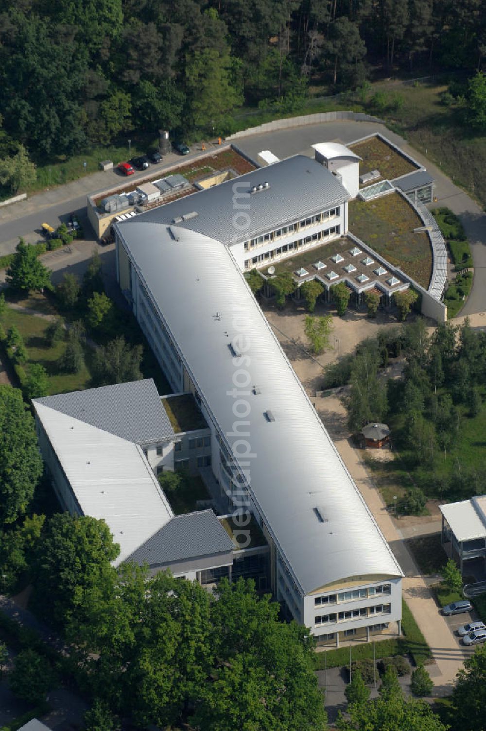 Potsdam from above - Blick auf das Areal des Berufsbildungswerk im Oberlinhaus an der Steinstrasse 80-84 in Potsdam-Babelsberg. View of the area of the Vocational Training Center in Oberlinhouse on the stone road 80-84 in Potsdam-Babelsberg.