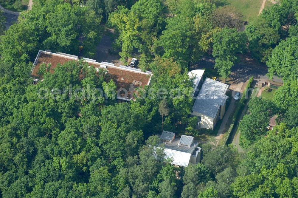 Potsdam from above - Blick auf das Areal des Berufsbildungswerk im Oberlinhaus an der Steinstrasse 80-84 in Potsdam-Babelsberg. View of the area of the Vocational Training Center in Oberlinhouse on the stone road 80-84 in Potsdam-Babelsberg.