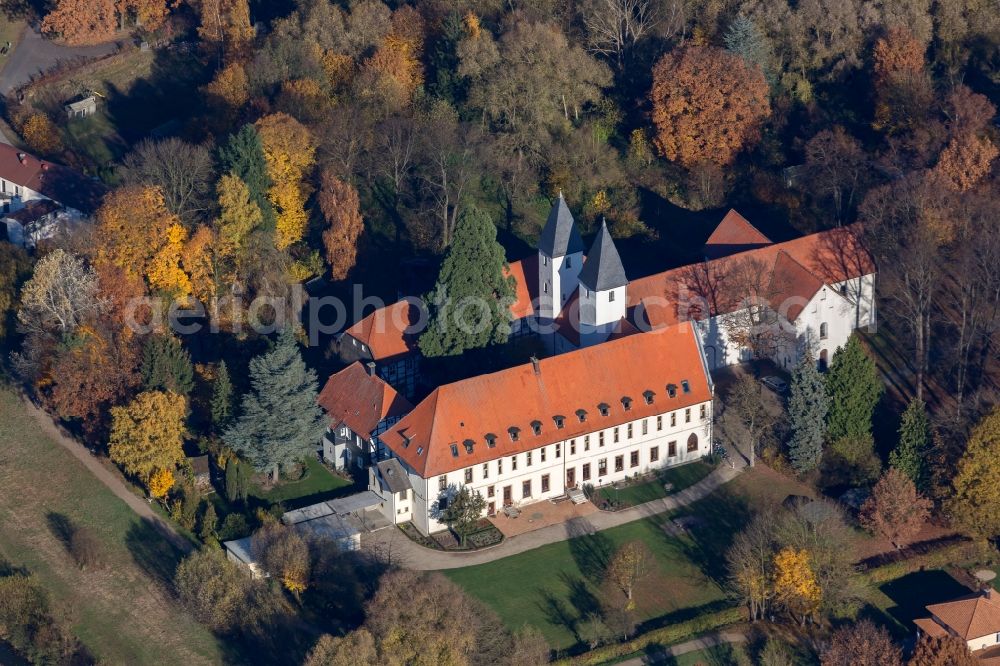 Lippstadt OT Cappel from above - Stift Cappel in in a district of Lippstadt, North Rhine-Westphalia NRW