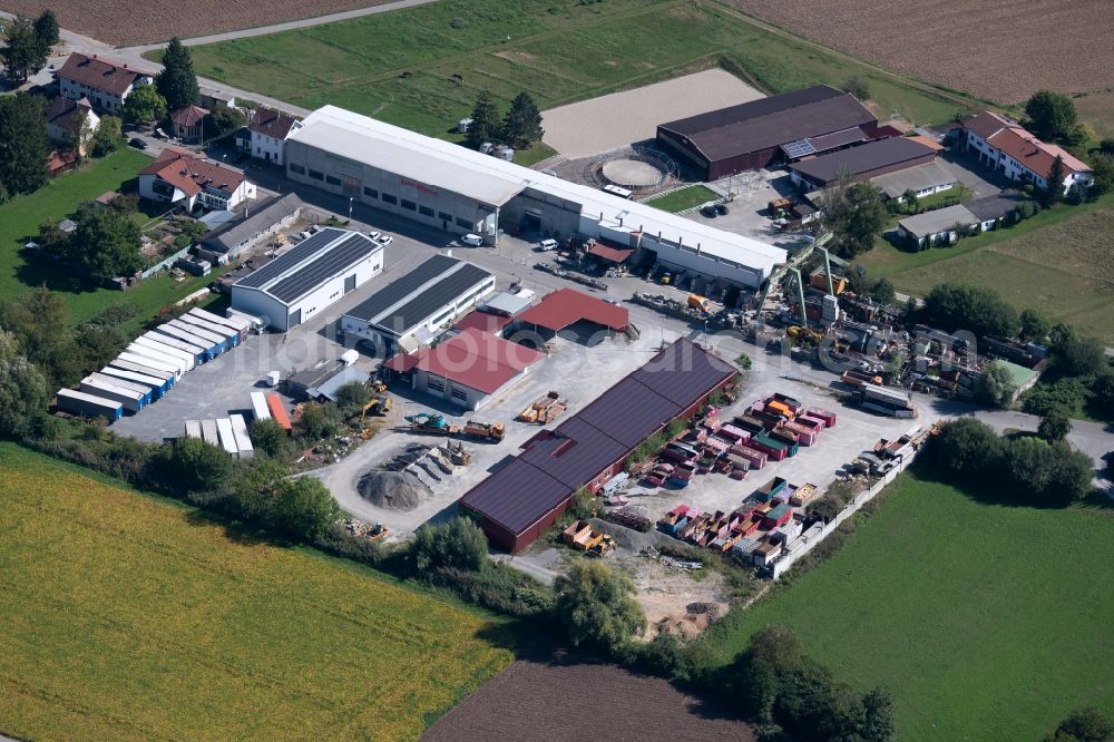 Aerial image Ilsfeld - Mixed concrete and building materials factory of Systembau Kastropp GmbH at the Burgweg in Ilsfeld in the state Baden-Wurttemberg, Germany