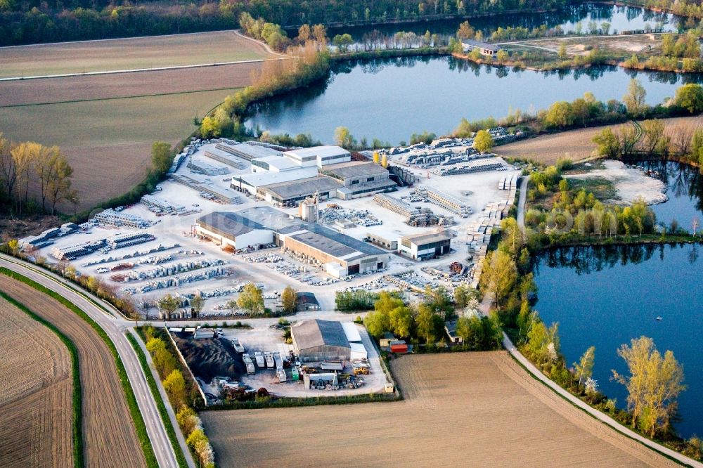 Aerial photograph Kuhardt - Mixed concrete and building materials factory of Finger Beton Kuhardt GmbH & Co. KG in Kuhardt in the state Rhineland-Palatinate, Germany