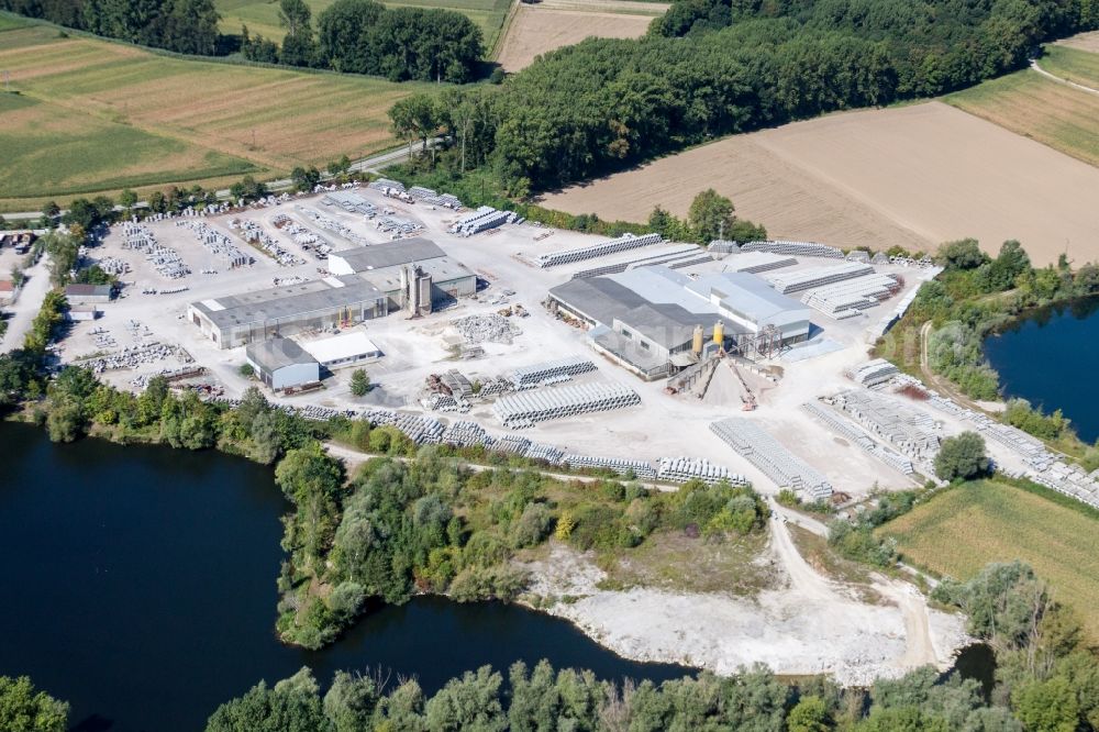 Kuhardt from above - Mixed concrete and building materials factory of Finger Beton Kuhardt GmbH & Co. KG in Kuhardt in the state Rhineland-Palatinate, Germany