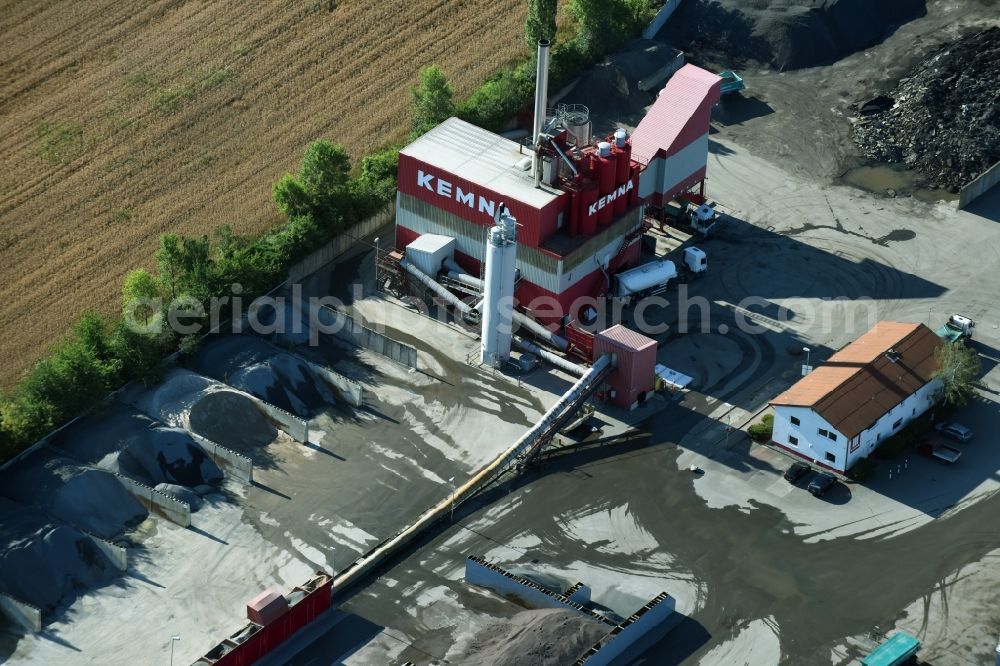 Aerial image Leipzig - Mixed concrete and building materials factory of KEMNA BAU Andreae GmbH & Co. KG in Leipzig in the state Saxony