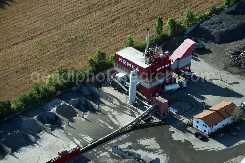 Leipzig from above - Mixed concrete and building materials factory of KEMNA BAU Andreae GmbH & Co. KG in Leipzig in the state Saxony