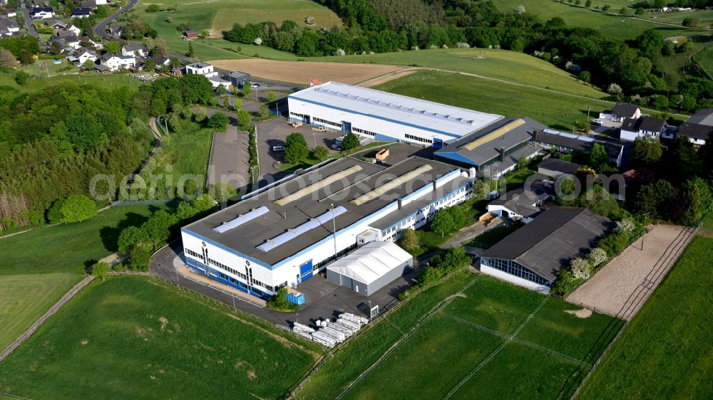 Aerial image Neustadt (Wied) - Company building of the company Stuertz Maschinenbau GmbH in Rott near Neustadt (Wied) in the state Rhineland-Palatinate, Germany