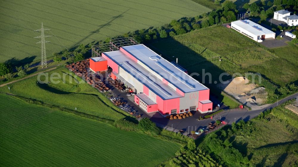 Dernbach from the bird's eye view: Afflerbach Bodenpresserei GmbH & Co KG premises in the state Rhineland-Palatinate, Germany