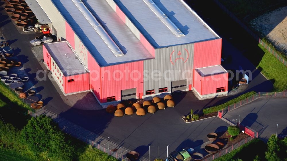 Aerial photograph Dernbach - Afflerbach Bodenpresserei GmbH & Co KG premises in the state Rhineland-Palatinate, Germany