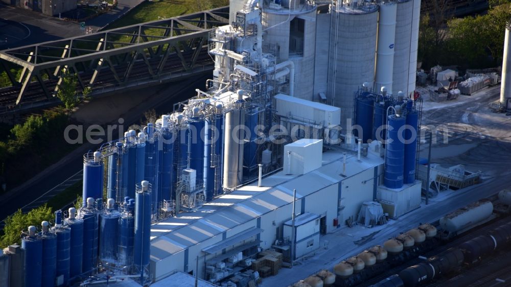 Köln from the bird's eye view: Company premises of Alpha Calcit Fuellstoff GmbH & Co. KG in the state North Rhine-Westphalia, Germany