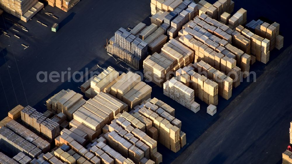 Aerial image Berod bei Hachenburg - Company premises of the company Puderbach Holzhandel GmbH & Co. KG, Palettenwerk, in Berod bei Hachenburg in the state Rhineland-Palatinate, Germany