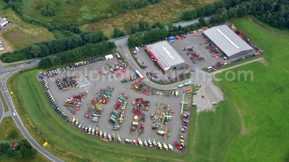 Aerial photograph Gyhum - Company premises of the company Saphir Maschinenbau GmbH in the state Lower Saxony, Germany