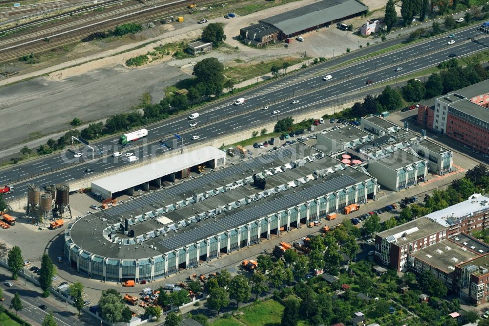 Aerial image Berlin - Site of the depot of the of BSR on Ringbahnstrasse in the district Tempelhof in Berlin, Germany