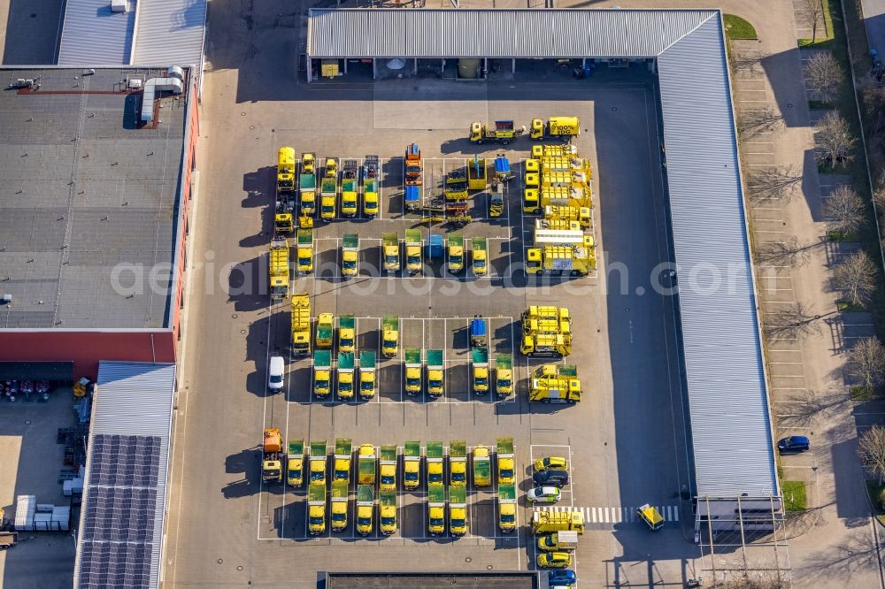 Dortmund from above - Site of the depot of the DOLOG - Dortmander Logistik- and Objektbaugesellschaft mbH on Sanderweg in Dortmund at Ruhrgebiet in the state North Rhine-Westphalia, Germany