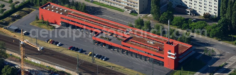 Aerial image Dresden - Grounds of the fire depot on Feuerwache Dresden-Altstadt on Strehlener Strasse in Dresden in the state Saxony, Germany