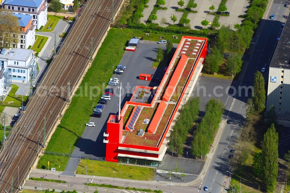 Dresden from the bird's eye view: Grounds of the fire depot on Feuerwache Dresden-Altstadt on Strehlener Strasse in Dresden in the state Saxony, Germany