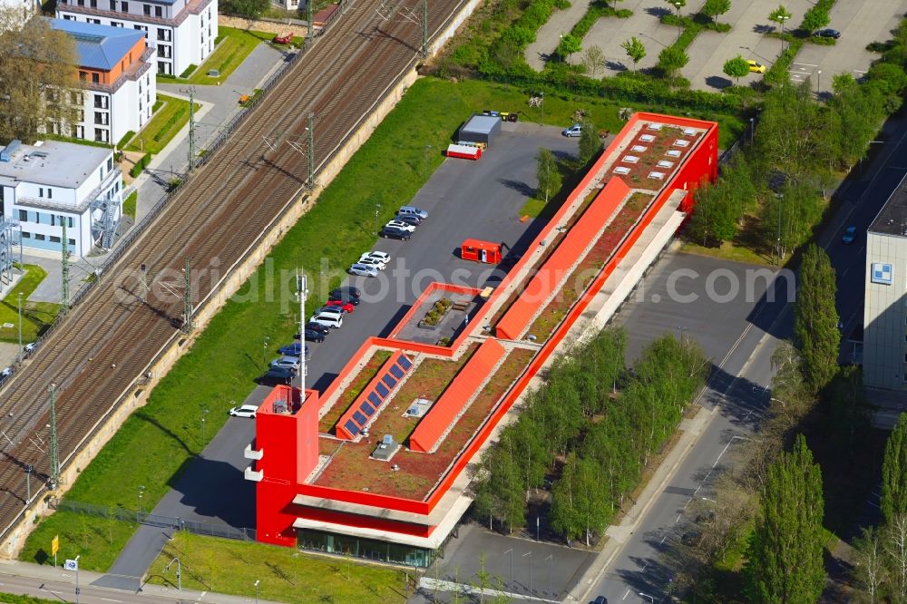 Aerial image Dresden - Grounds of the fire depot on Feuerwache Dresden-Altstadt on Strehlener Strasse in Dresden in the state Saxony, Germany