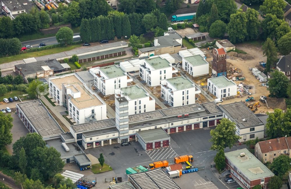 Aerial image Gladbeck - Grounds of the fire depot on Wilhelmstrasse in Gladbeck in the state North Rhine-Westphalia, Germany