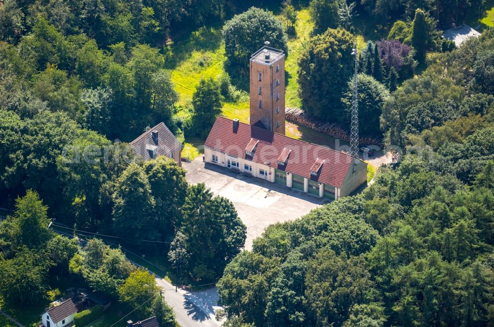 Aerial photograph Hattingen - Fire station- grounds of the fire depot volunteer fire truck Holthausen at the Sprockhoeveler street in Hattingen in North Rhine-Westphalia