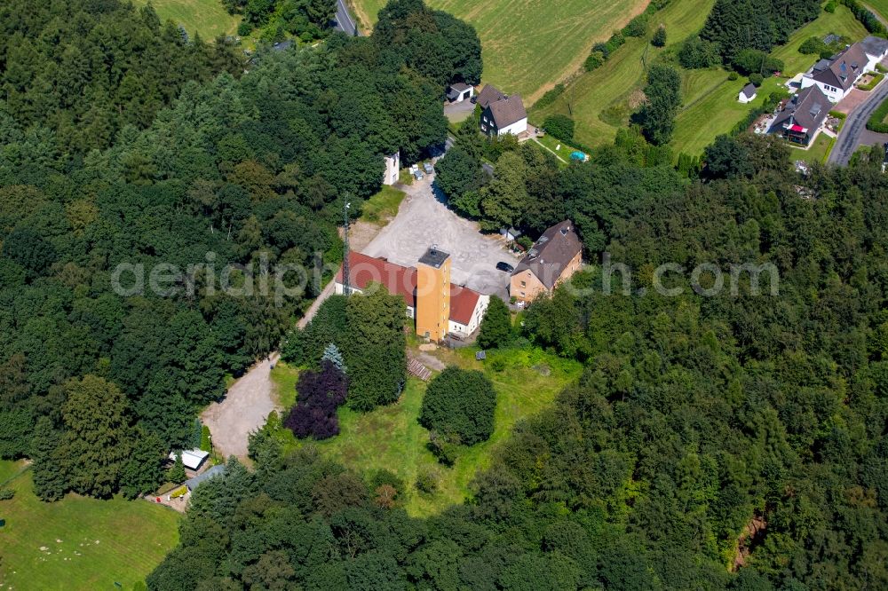 Hattingen from the bird's eye view: Fire station- grounds of the fire depot volunteer fire truck Holthausen at the Sprockhoeveler street in Hattingen in North Rhine-Westphalia