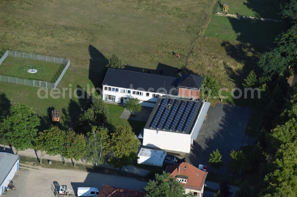 Werneuchen from the bird's eye view: Grounds of the fire depot on Wesendahler Strasse in Werneuchen in the state Brandenburg